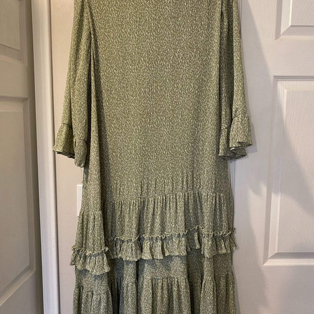 ORANGE CREEK Green Ruffle Dress